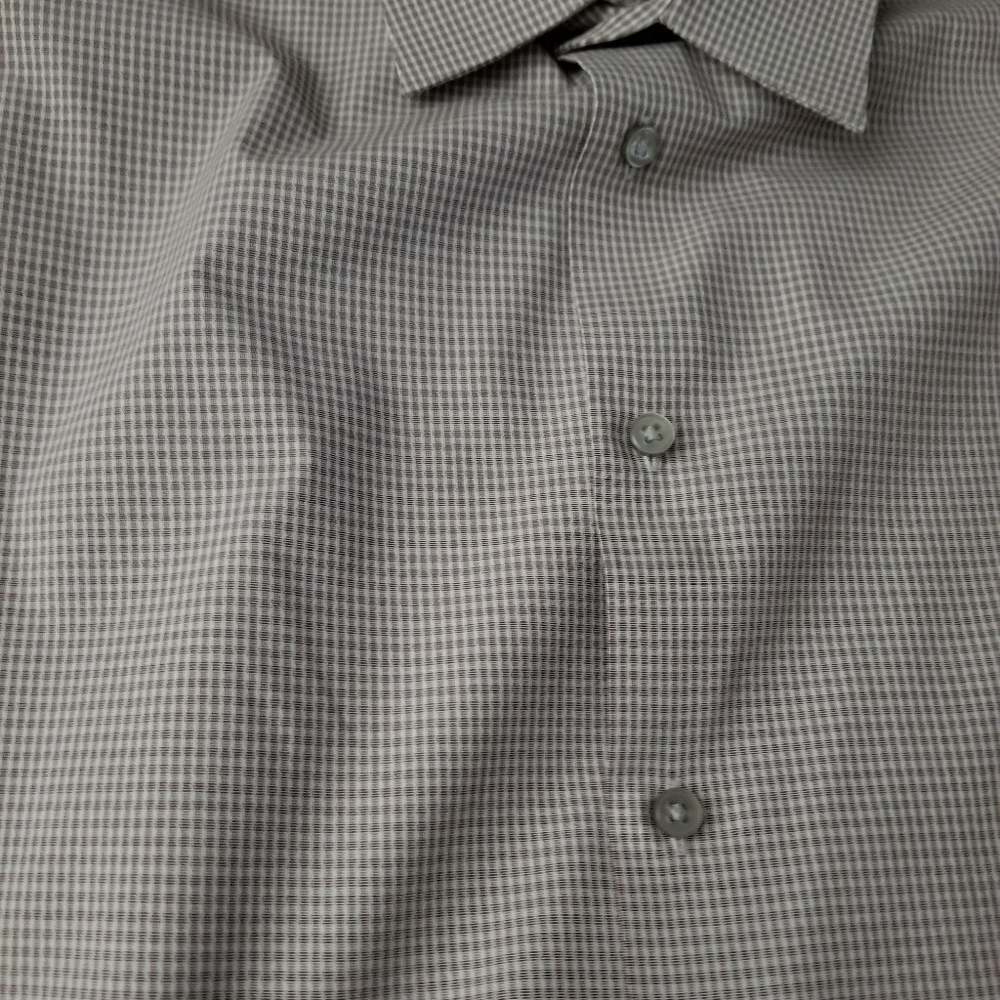 Calvin Klein Espresso Colored Check Dress Shirt